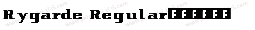 Rygarde Regular字体转换
